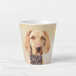 Wirehaired Vizsla Painting - Cute Original Dog Art Latte Mug