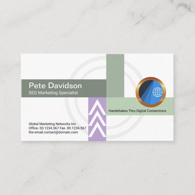 Wireless E-Commerce Connections SEO Specialist Business Card (Front)
