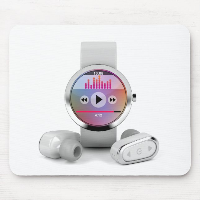 Wireless earphones and smart watch mouse pad (Front)