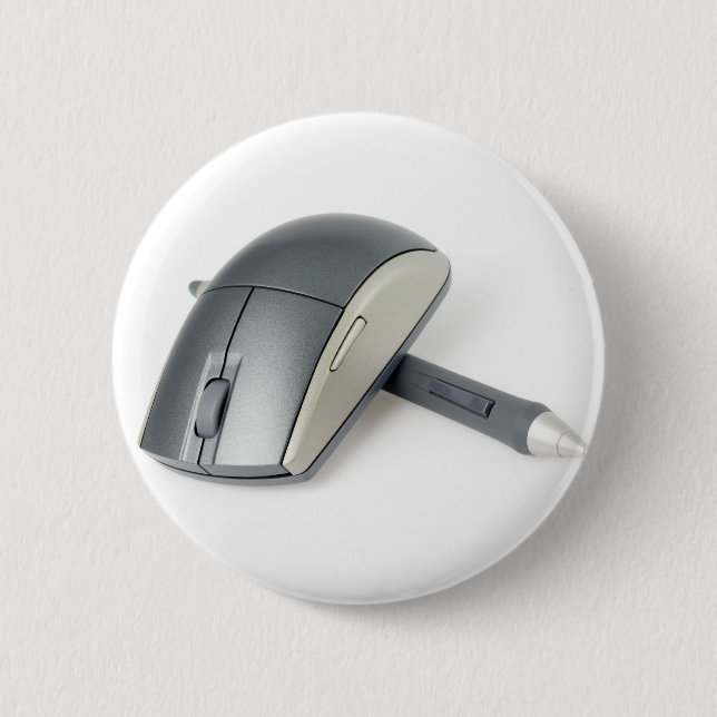 Wireless mouse and digital pen 2 inch round button (Front)