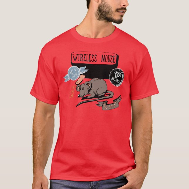 Wireless Mouse ~ Funny New Geek Gift T-Shirt (Front)