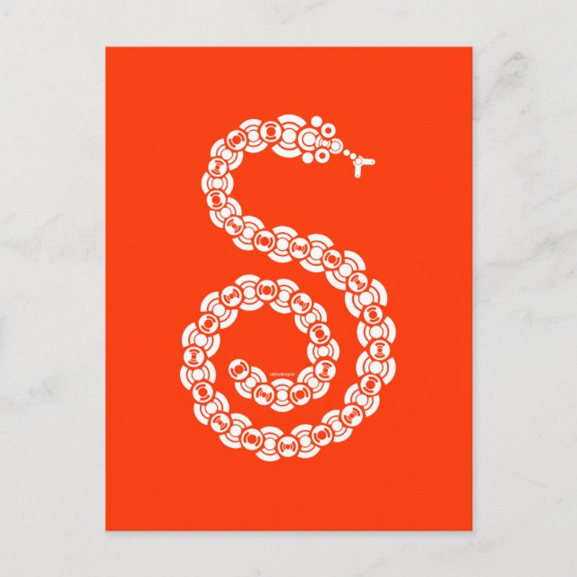 Wireless Python Postcard (Front)