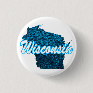 Wisconsin 1 Inch Round Button
