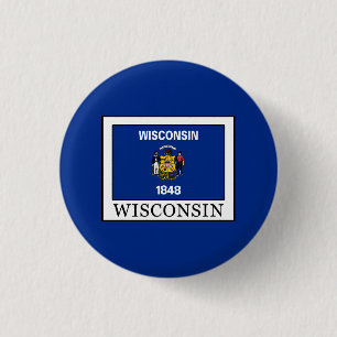 Wisconsin 1 Inch Round Button