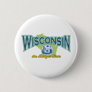 Wisconsin 2 Inch Round Button