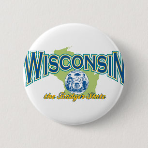 Wisconsin 2 Inch Round Button