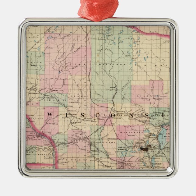 Wisconsin 3 metal ornament (Front)