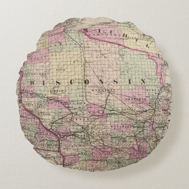 Wisconsin 9 round pillow (Front)