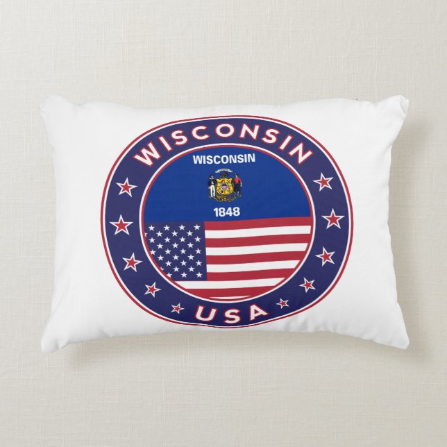 Wisconsin Accent Pillow (Front)