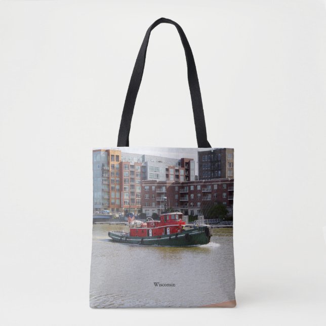 Wisconsin all over tote bag (Front)