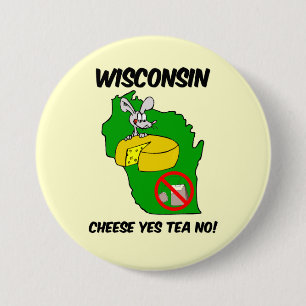 Wisconsin anti tea party 3 inch round button