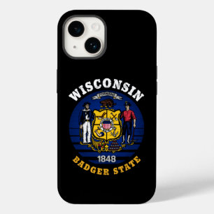 WISCONSIN BADGER STATE FLAG Case-Mate iPhone 14 CASE