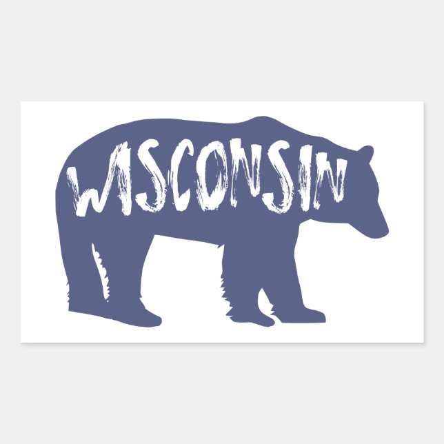 Wisconsin Bear Sticker (Front)