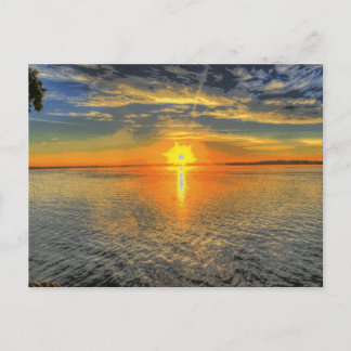 Wisconsin Beautiful Scenic Sunset Lake Postcard