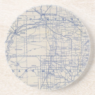 Wisconsin Bicycle Road Map 2 Coaster