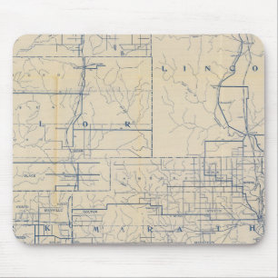 Wisconsin Bicycle Road Map 3 Mouse Pad
