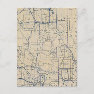 Wisconsin Bicycle Road Map 3 Postcard