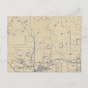Wisconsin Bicycle Road Map 5 Postcard
