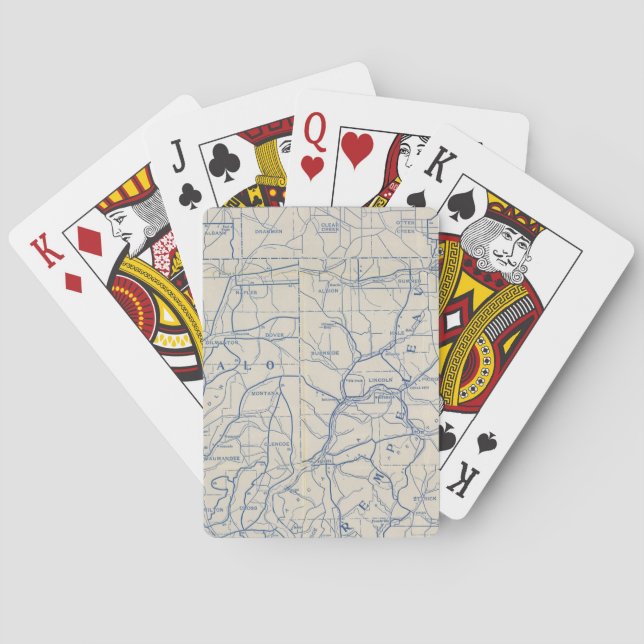 Wisconsin Bicycle Road Map 6 Playing Cards (Back)