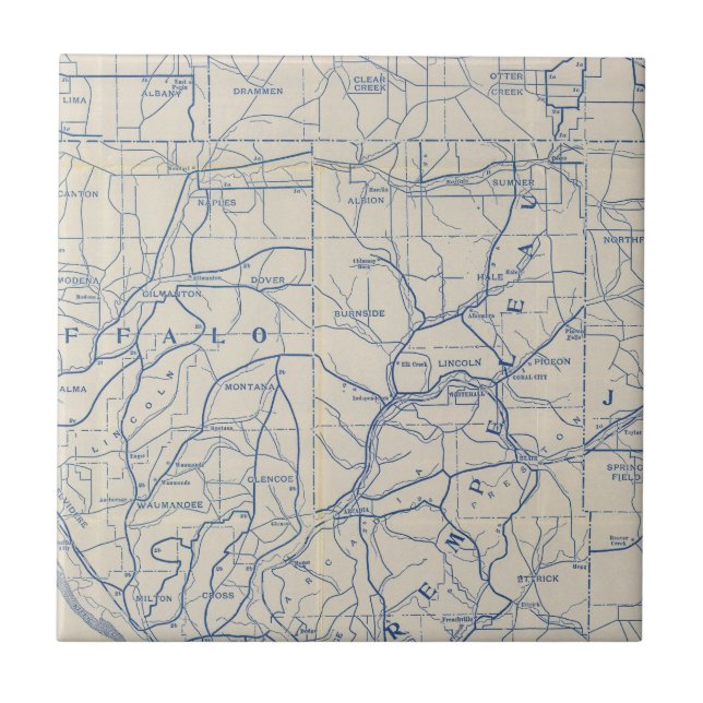 Wisconsin Bicycle Road Map 6 Tile (Front)