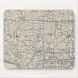 Wisconsin Bicycle Road Map 8 Mouse Pad