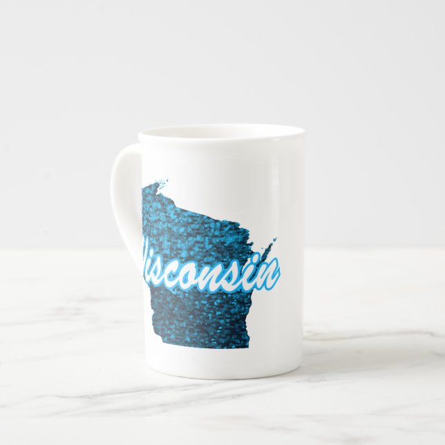 Wisconsin Bone China Mug (Front Left)