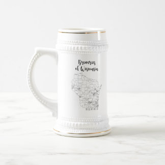 Wisconsin Brewery Themed Beer Stein