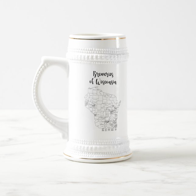 Wisconsin Brewery Themed Beer Stein (Left)