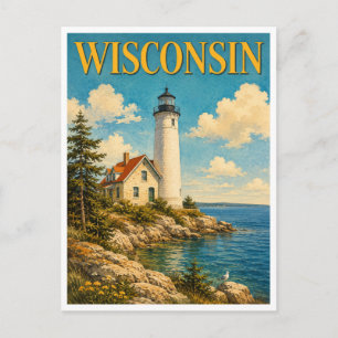 Wisconsin Cana Island Lighthouse GeoSaga Postcard