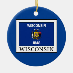 Wisconsin Ceramic Ornament