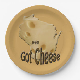 Wisconsin Cheesehead Got Cheese Paper Plate