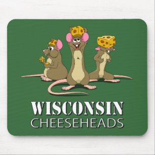 Wisconsin Cheesehead Mice Mouse Pad