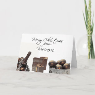 Wisconsin   Christmas Card, state specific Holiday Card