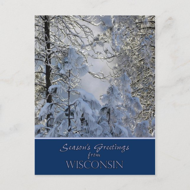 Wisconsin Christmas Card/state specific post cards (Front)