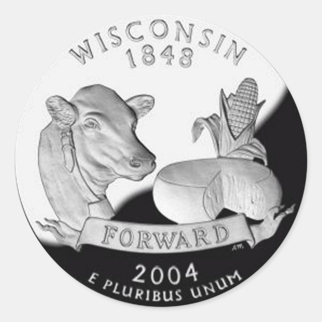 Wisconsin Classic Round Sticker (Front)