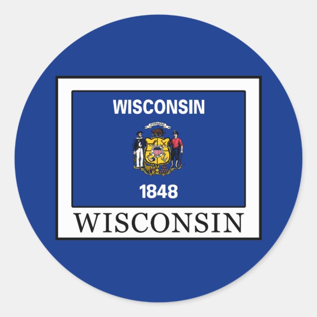 Wisconsin Classic Round Sticker (Front)