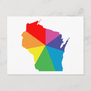 wisconsin colour burst postcard