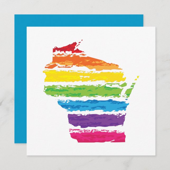 wisconsin colour strokes invitation (Front/Back)