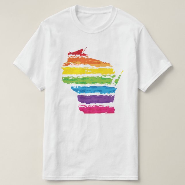 wisconsin colour strokes T-Shirt (Design Front)