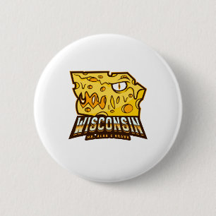 Wisconsin Dairy Farmers Block Of Cheese Midwest 2 Inch Round Button