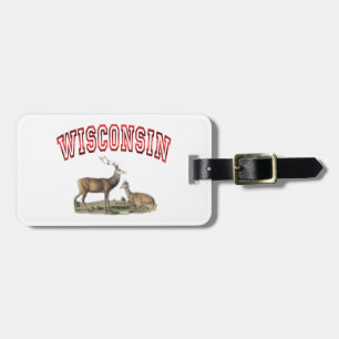 Wisconsin deer scene Luggage Tag