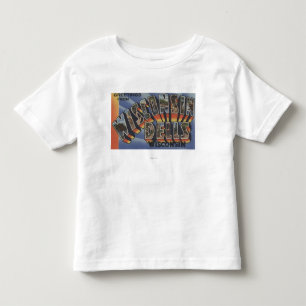 Wisconsin Dells, Wisconsin - Large Letter Scenes Toddler T-shirt