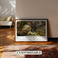 Wisconsin Dells Wisconsin Poster, Watercolor