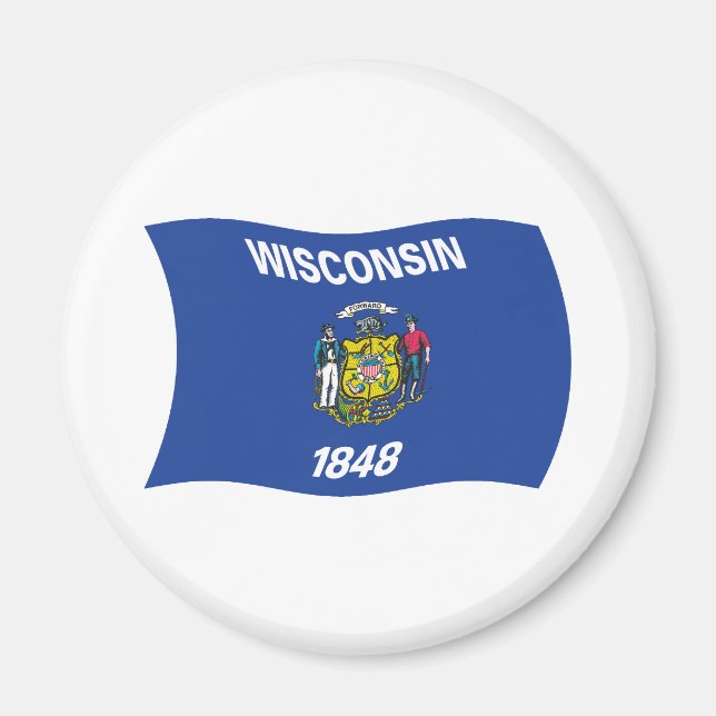 Wisconsin Flag Magnet (Front)