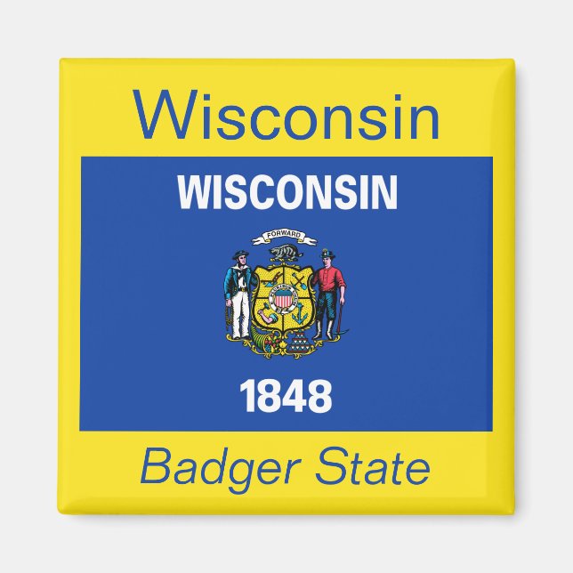 Wisconsin Flag Magnet (Front)