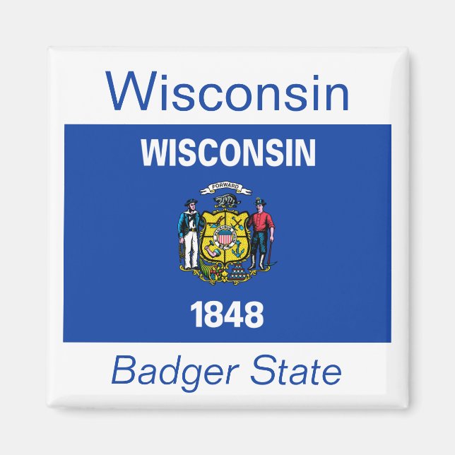 Wisconsin Flag Magnet (Front)
