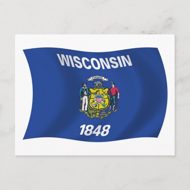 Wisconsin Flag Postcard (Front)