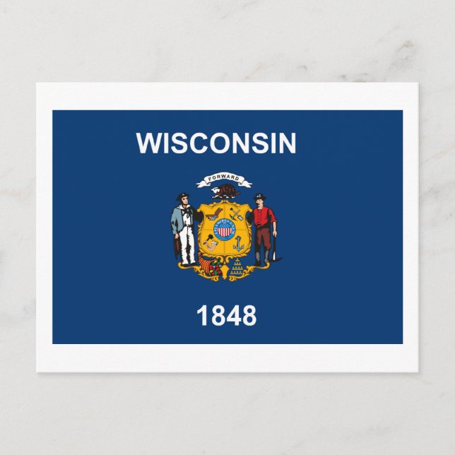 Wisconsin Flag Postcard (Front)