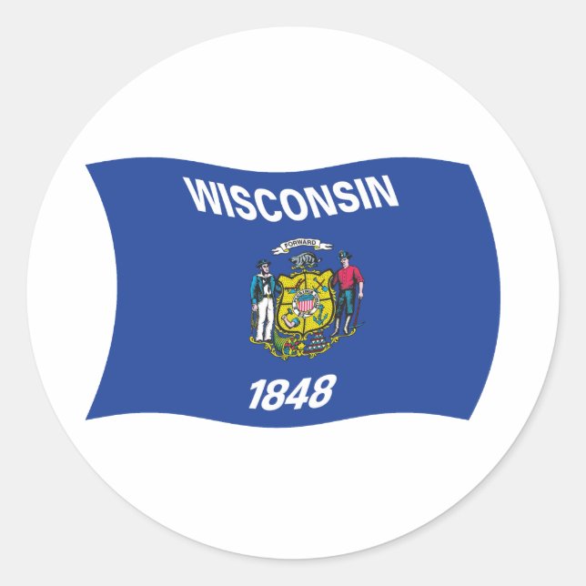 Wisconsin Flag Sticker (Front)