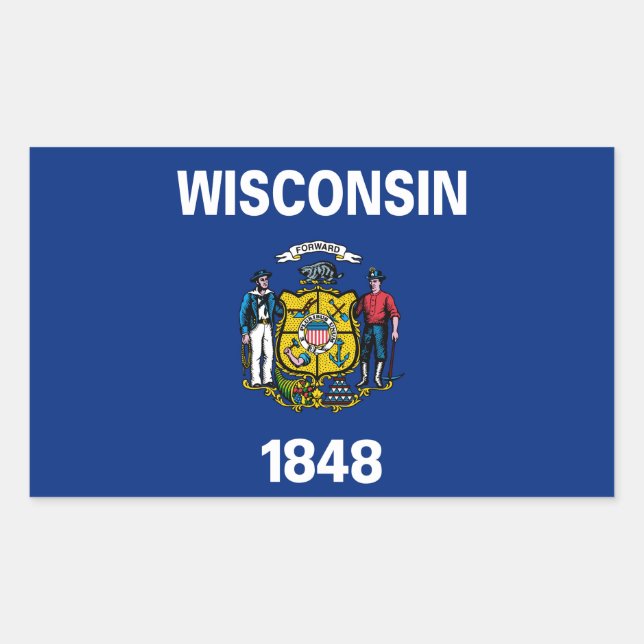 Wisconsin Flag Sticker (Front)